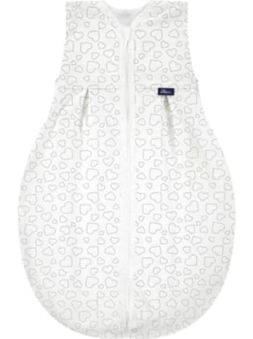 Alvi Kugelschlafsack Molton Hearts white, 110 cm