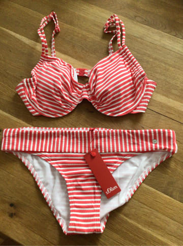 s.Oliver Bikini in Rot/ Weiß