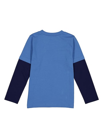 lamino Longsleeve in Blau/ Dunkelblau