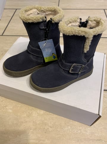 Lurchi Leder-Winterboots "Anna" in Dunkelblau