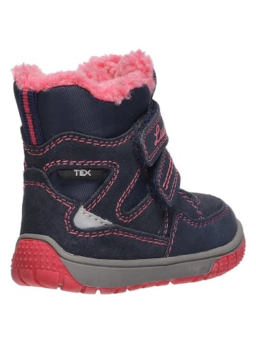 Lurchi Leder-Winterboots "Jaufen" in Dunkelblau/ Pink