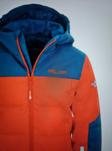 Trollkids Daunenjacke "Narvik XT" in Rot/ Dunkelblau