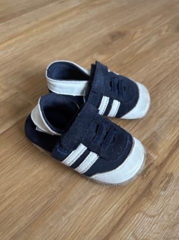 Lait et Miel Leder-Krabbelschuhe in Dunkelblau
