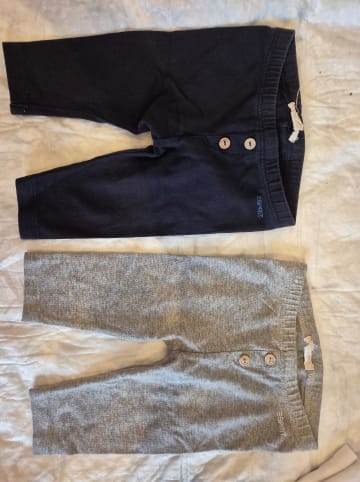 ESPRIT 2er-Set: Leggings in Grau/ Dunkelblau