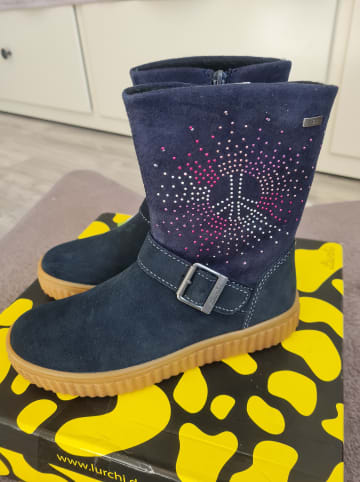 Lurchi Leder-Winterboots "Yanni" in Dunkelblau