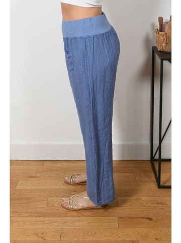 Plus Size Company Leinen-Hose "Sally" in Blau