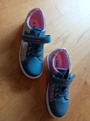 Tom Tailor Sneakers in Dunkelblau/ Rosa