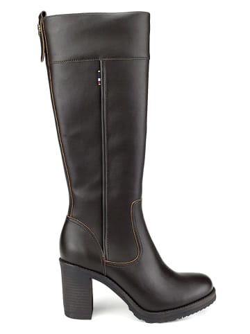 U.S. Polo Assn. Leder-Stiefel "Sadie" in Braun