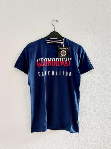 Geographical Norway Shirt "Jhazen" in Dunkelblau