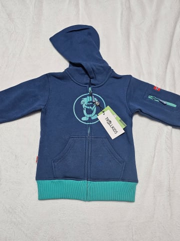 Trollkids Sweatjacke "Sortland"  in Blau/ Grün