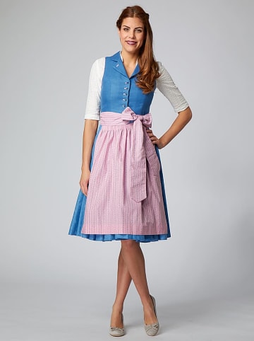 LENI VON CS Dirndl "Maya" in Blau/ Rosa