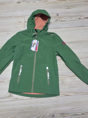 Trollkids Softshelljacke Trollfjord grün aprikot
