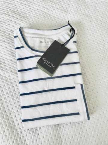 Marc O'Polo Junior Shirt in Weiß/ Dunkelblau