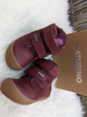 Naturino Leder Boots Kleus von Naturino gefüttert, waterproof in Bordeaux Rot Größe 22 Mädchen, Herbst/Winter