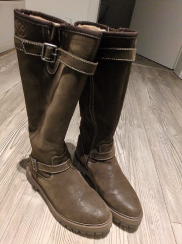 s.Oliver Stiefel in Dunkelbraun