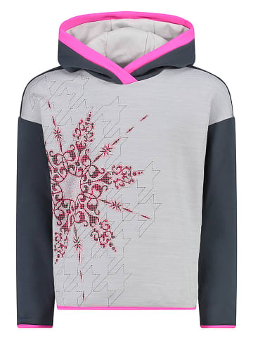 cmp Fleecehoodie in Grau/ Pink