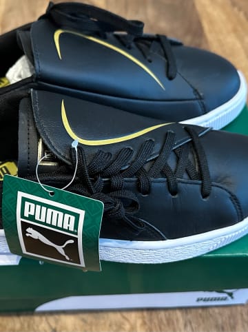 Puma Leder-Sneakers "Basket Crush Emboss" in Braun