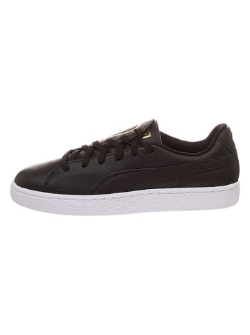 Puma Leder-Sneakers "Basket Crush Emboss" in Braun