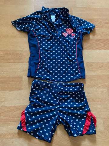 Playshoes 2tlg. Badeoutfit "Herzchen" in Dunkelblau