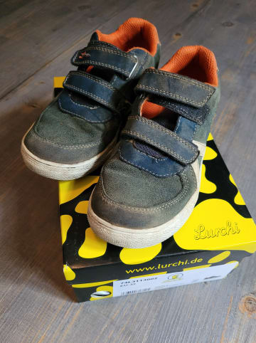 Lurchi Leder-Sneakers "Andre" in Dunkelblau/ Orange