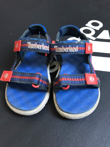 Timberland Trekkingsandalen "Perkins Row Webbing" in Blau/ Rot - Weite M