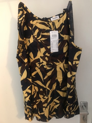 Gerry Weber Blusentop in Dunkelbraun/ Gelb