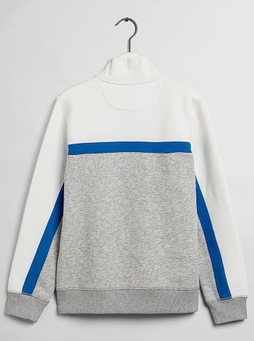 Gant Sweatshirt in Grau/ Weiß