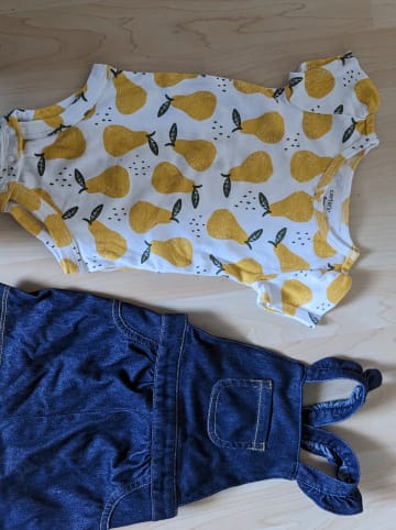 carter's 2tlg. Outfit in Dunkelblau/ Weiß/ Gold