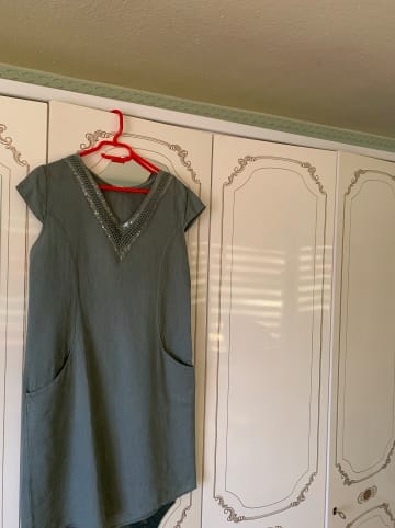 Le Monde du Lin Leinen-Kleid in Oliv