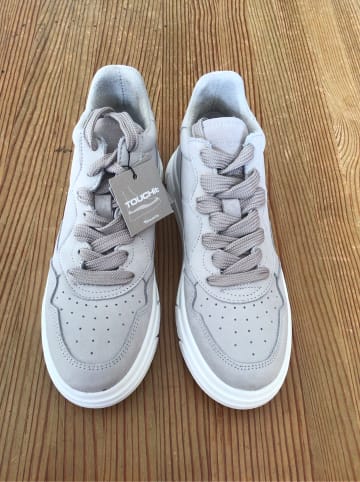 Tamaris Leder-Sneakers in Hellgrau