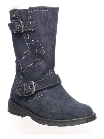 Lurchi Leder-Winterstiefel "Heidi" in Dunkelblau