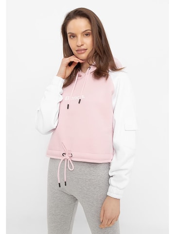 Bench Hoodie "Dazie" in Rosa/ Weiß