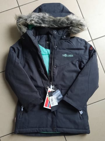 Trollkids Parka "Oslo XT" in Anthrazit/ Mint Gr. 110