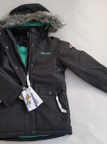 Trollkids Parka "Oslo XT" in Anthrazit/ Mint Gr. 116