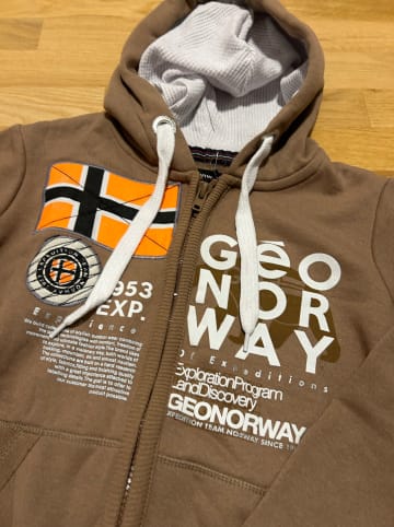 Geographical Norway Sweatjacke "Gasado" in Hellbraun