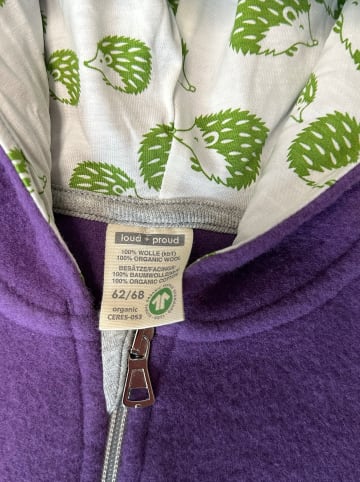 loud + proud Woll-Fleecejacke in Lila