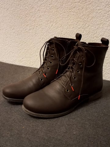 Think! Leder-Boots "Agrat" in Dunkelbraun