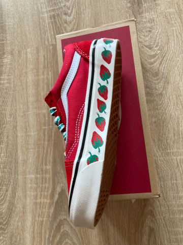 Vans Textil/Leder-Sneakers "Old Skool" in Rot