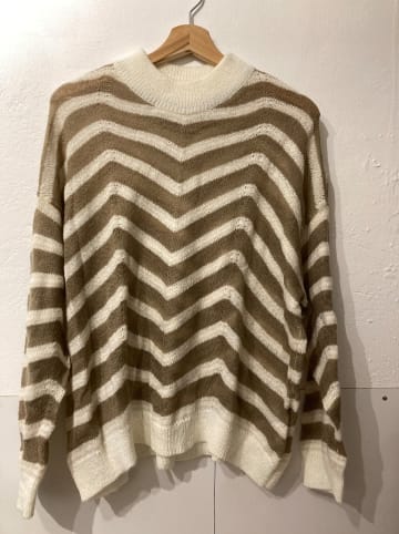 Heine Rollkragenpullover in Creme/ Braun