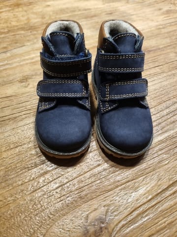 Richter Shoes Leder-Boots in Dunkelblau