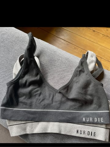 Nur Die 2er-Set: Bustier in Silber/ Schwarz