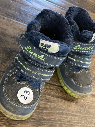 Lurchi Leder-Winterboots in Dunkelblau
