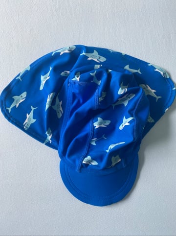 Playshoes Nackenschutzcap "Hai" in Blau