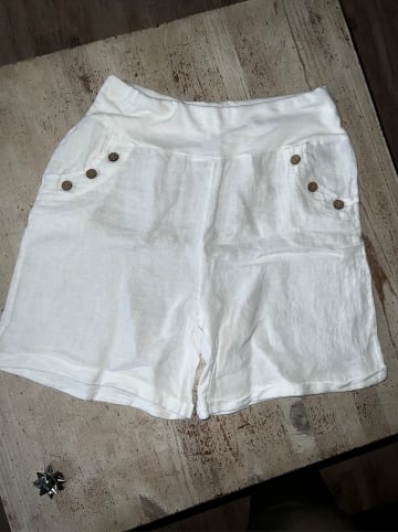 Plus Size Company Leinen-Shorts "Shelly" in Weiß