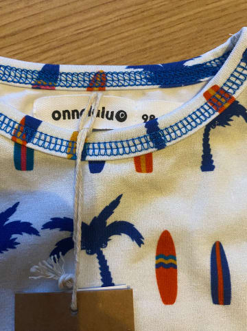 ONNOLULU Shirt "Adam Palm" in Weiß/ Blau/ Bunt