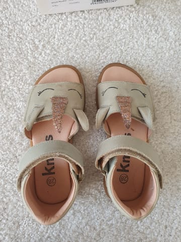 kmins Leder-Sandalen in Türkis