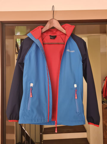 Trollkids Zipp-Off-Softshelljacke "Rondane XT"  in Hellblau/ Dunkelblau
