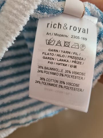 Rich & Royal Shirt in Blau/ Weiß