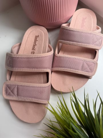 Timberland Pantoletten "Santa Monica Sunrise Slide 2-band" in Rosa - Weite W