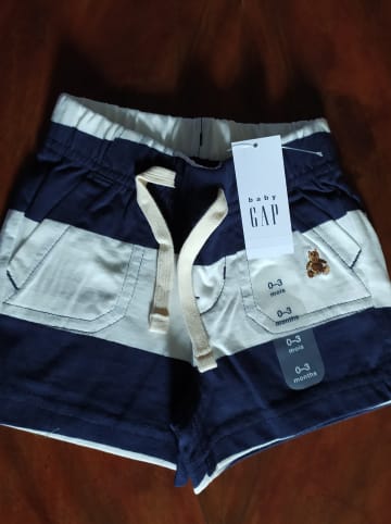 GAP Shorts in Dunkelblau/ Weiß